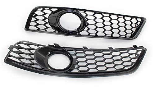 Embellecedor de rejilla de luz antiniebla delantera para Audi A3 8P 2009-2013, color negro cromado, rejilla de panal