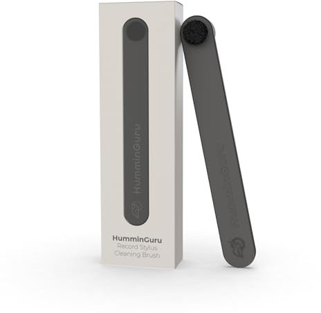 HumminGuru Cepillo Limpiador de Agujas para Discos- Limpiador Antiestático para Agujas de Tocadiscos con Mango Cómodo y Cerdas Suaves