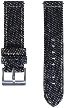 SBJKLYRN Uhrenarmband, Denim herren Quick Release uhr strap vintage canvas baumwolle Jeans Denim uhrenarmbänder