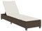 vidaXL Lettino Prendisole con Cuscini Marrone 55x200x25,5cm Polyrattan, lettino, lettino, lettino, lettino, lettino, chaise longue, lettino lounge