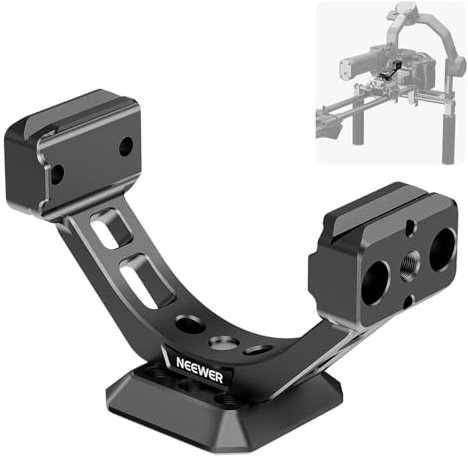 NEEWER Adattatore RS3 Pro e RS4 Pro, Piastra a Sgancio Rapido Tipo Arca con Guida NATO Compatibile con SmallRig Shoulder Rig V Mount Battery DJI RS 3 PRO RS 4 PRO Stabilizzatore Gimbal, GA030P