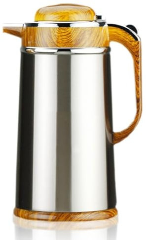 GIZNXBA Kaffeekanne Thermoskanne 1,6l/1,9l, Edelstahlkaraffen Für Heiße Flüssigkeiten, Tee Thermoskanne Edelstahl Von Heißem/Kaltem Kaffee, Tee, Wasser, Getränkespender Für Partys(D,1.9L)