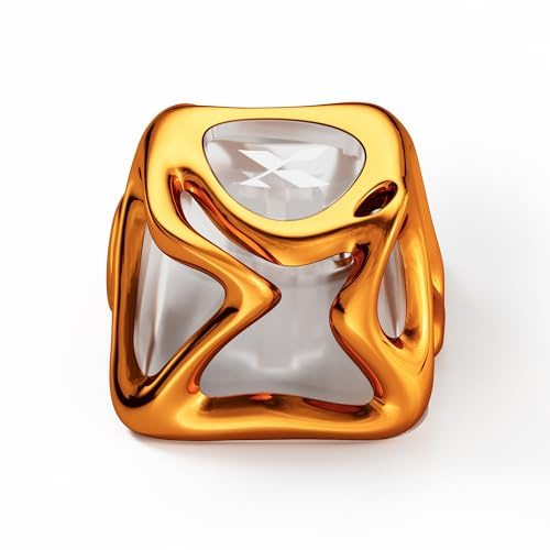 XVX Custom Keycaps, Metal Liquid Transparent Key caps, 1U Keyboard Keycaps Replacement for Mechanical Keyboard