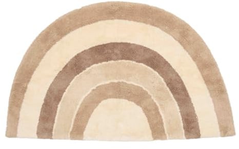 Little Dutch Teppich Kinderzimmer Kinderteppich Regenbogen beige (80x130 cm)