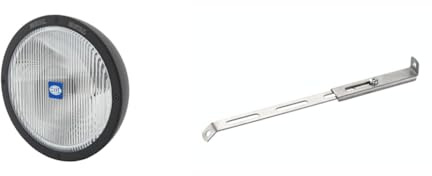HELLA 1N8 007 560-031 Halogen-Nebelscheinwerfer - Luminator Metal - 24/12V + 8HG 116 741-801 Halter