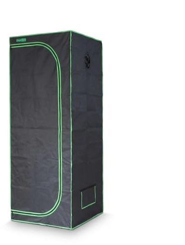 Easy Act Dark Box Growzelt 80x80x200 cm, lichtdichte Indoor-Growbox mit stabilem Gestänge und hochwertigem 600D-Gewebe