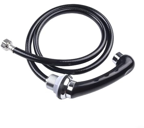 Entgoinggo Pomme de douche pour salon de coiffure, robinet de lit, avec tuyau flexible de 137 cm pour shampoing, lit, lavabo