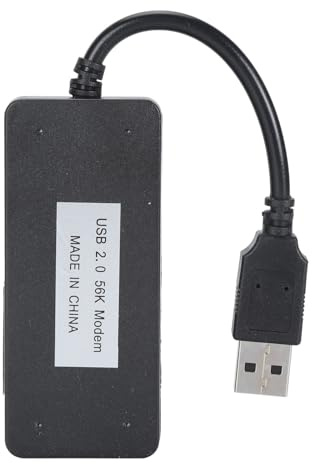 SUNGOOYUE Externes USB-56K-DFÜ-Fax-Datenmodem, Zwei RJ11-Anschlüsse Unterstützen Anrufer-ID, Computer-Laptop-Faxmodem mit Schneller Anti-Thunder-Schutzschaltung, für