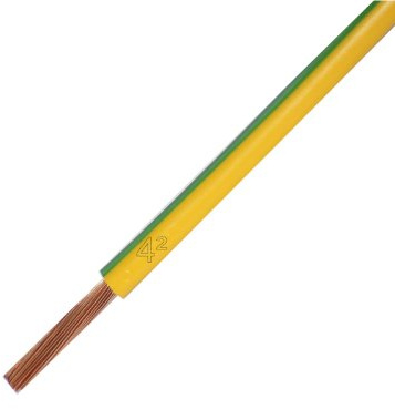 Verdrahtungsleitung H07V-K 4 mm² grün/gelb PVC-Einzelader feindrähtig, Cu-blank *Meterware* Preis pro Meter