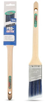 Axus Decor Angled Pro-Cutter Paint Brush (Blue Color) - 1.5/38mm - Synthetic Filaments, For Cutting In Walls, Ceilings & Woodwork Edges, Hardwood Handles, Rust-Resistant Stainless Steel