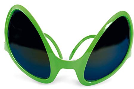 Alien-Brille, grün, Außerirdisch, Karneval, Fastnacht