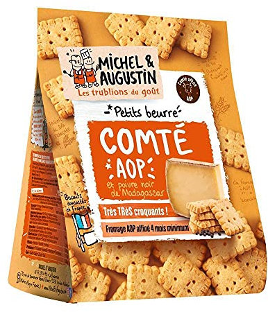 MICHEL ET AUGUSTIN - Petits beurre apéritif Comté AOP et poivre de Madagascar - 100g