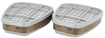 3 M 3 m 6051-A1-Filtro per 6/7000 (confezione da 4), Certificato EN sicurezza