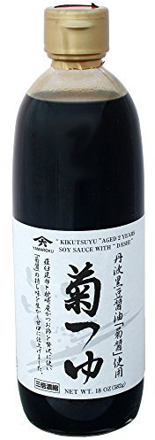 Sauce Soja Tsuyu avec Bouillon Dashi de Bonite et Varech, Sauce Tsuyu Japonaise Authentique Yamaroku Kiku Tsuyu, Vieillie en Baril 2 Ans, 582g, Fabriqué au Japon