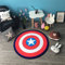Lily&her Friends, runde Fußmatte, runder Teppich, Kinderklettermatratze, Dekokissen, Samt, Captain America, Diameter: 100cm