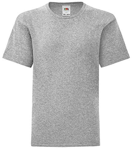 Fruit of the Loom Kids Iconic T-Shirt Größe 104-164 (1er/5er Pack), Farbe:Graumeliert, Größe:128