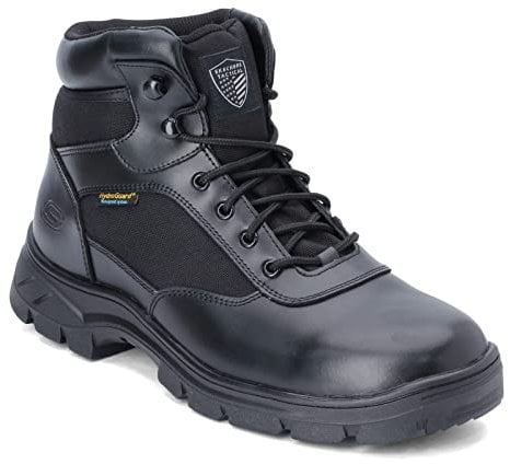 Skechers New Wascana-Benen, Stivali Militari Uomo, Nero, 45.5 EU