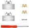 GIGRIN Solo 3 Hinge Repair Kit, 2x Headband Connector, 4x Screw, 1x Screwdriver, Compatible with Beats by Dr Dre Solo 3.0 Wireless On-Ear Headphones (Silver)