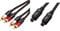 Amazon Basics 2-Male to 2-Male RCA Audio Cable - 2.44 meters & Digital Optical Audio Toslink Cable 1.83 m
