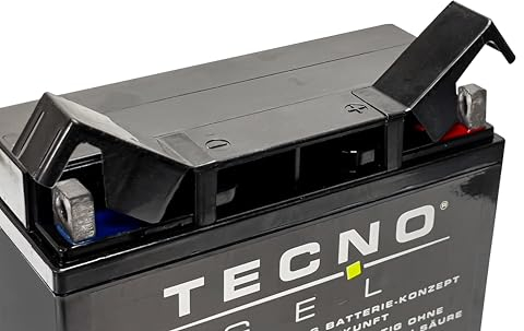 TECNO-GEL QUALITÄTS Motorrad-Batterie 51913 (51814) für BM W R 1200 C, CL, RT m/o ABS 1997-2014, 12V Gel-Batterie 22Ah, 186x82x171 mm