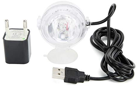 Tnfeeon Amphibienbeleuchtungslampe, LED-Aquarium-Unterwasser-Spotlicht-Aquarium-Unterwasserbeleuchtungslampe (EU-Stecker 100-240 V)(Spot hellblau)