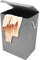 Youyijia Slim Laundry Baskets with Lid Foldable 72L Large Laundry Hamper Washing Linen Baskets Collapsible Laundry Bin Freestanding Tall Clothes Hamper for Laundry Rooms Bedroom Bathroom Grey