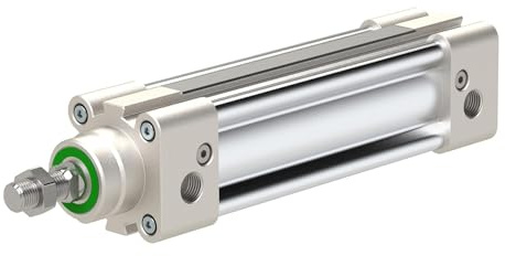 RIEGLER 16.DMD.50100 Serie SAI Normzylinder, Doppeltwirkend, 50mm Kolben-Ø, 100mm Hub, G 1/4 Anschluss