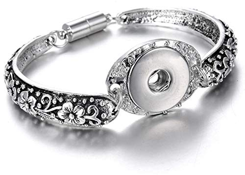 Armband Armreif Armkette Damen Schmuck Armband Frauen Schmuck Vintage 18Mm Metall Druckknopf Armband-14