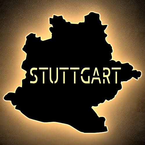 Led Stuttgart personalisiert mit Wunschtext Lasergravur Schlummerlicht für Schlafzimmer Wohnzimmer Geschenk