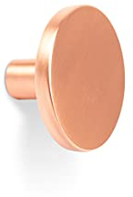 Gedotec Möbelknopf Antik | Schrank-Knopf Kupfer gebürstet | COMO | Metall Türknopf rund | Schubladen-Knopf Ø 26 mm | Kommoden-Knopf Küchen-Schränke & Türen | 4 Stück - Möbel-Knauf mit Schrauben