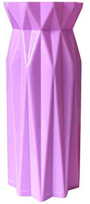 Livecitys Blume Origami Vase Geometrische Origami Vase Blumenarrangement Topf Behälter Für Home Office Tischdeko Helles Lila