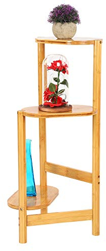 Étagère à Fleurs en Bois, Étagère Plante Intérieure Support Plante Bois Porte Plante à 3 Tablettes pour Extérieur Intérieur Support Pot de Fleurs Présentoire de Jardin