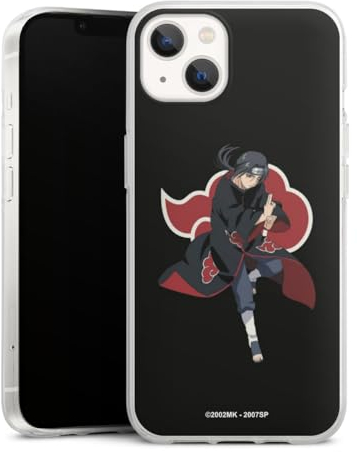 DeinDesign Silikon Hülle kompatibel mit Apple iPhone 13 Case transparent Handyhülle Itachi Uchiha Offizielles Lizenzprodukt Naruto Shippuden