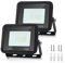 Lospitch LED Strahler, 10x100W LED Scheinwerfer Superhell 8500LM 6000K Kaltweiß Außenleuchte, LED Flutlicht IP66 Wasserdicht Außenstrahler für Garten, Auffahrt (kein Stecker)