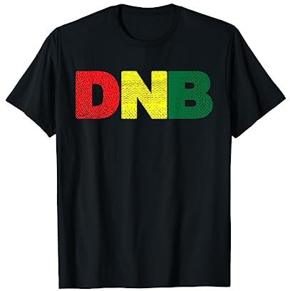 DNB Drum n Bass Shirt Junglist rot gelb grün T-Shirt
