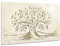 Giallobus - Quadro - 01 - Capezzale Moderno - Sacra Famiglia e Albero della Vita - Beige - Vetro Acrilico - 35x17,5 - Pronto da Appendere - Quadri Moderni per la casa