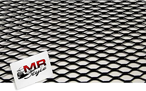 MR-Style Alu Renngitter | Grillgitter | Racegitter | Streckgitter, 33 x 33cm | TUNING | STYLING | das Qualitativ hochwertige Gitter (schwarz)