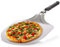 com-four® Pizzaschaufel aus rostfreiem Edelstahl 430 - Pizza- und Kuchenheber mit klappbarem Griff - Pizzaschieber für Pizza, Flammkuchen, Brötchen und Brot (silberfarben/schwarz - eckig)