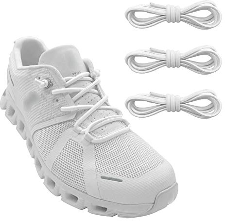 NDTEZUGT 3Paia Lacci Elastici per Scarpe Senza Nodo NoTie Stringhe Ricambio | Lacci per Running Shoes Rotonde Elasticizzate Lacci Scarpe