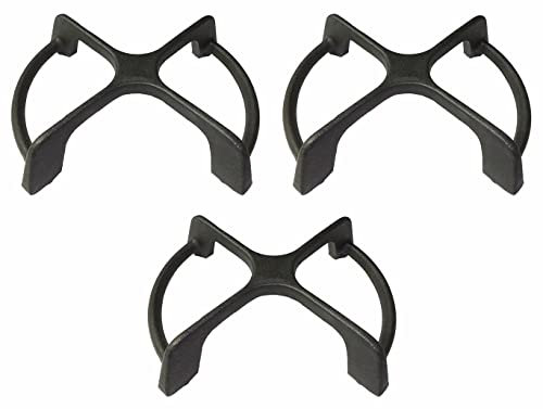 Whirlpool Ignis Bauknecht - Griglia in ghisa nera opaca 183 x 150 mm. 481245838113 - C00319143 - per cucina piano cottura - G2514 (3 pezzi)