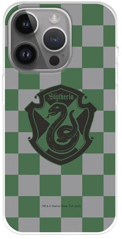 Hülle Kompatibel mit iPhone 15 Pro MAX Offizieller Harry Potter Schild von Slytherin zum Schutz Ihrer Handyhülle,Transparent Flexibel Silikon Case mit offizieller Harry Potter Lizenz