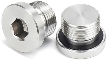 CGEAMDY 2 Stück Sauerstoffsensor, Sauerstoff O2 Sensor Blindstopfen, Sauerstoff O2-Sensor Blindstopfen Motorrad, Sauerstoff O2 Sensor Blindstopfen Kappe mit O-Ring(M12)