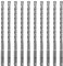 SALI 10PCS SDS Plus Rotary Hammer Drill Bit Kit - Double Thread Tungsten Carbide Tip for Concrete, Brick, Cement Walls, Stone - 10mm x 210mm Hammer Drill Bits