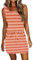 AUSELILY Vestidos Verano Mujer Vestido de Playa sin Mangas Cordón de Cintura Alta Mini-Vestidos con Bolsillos