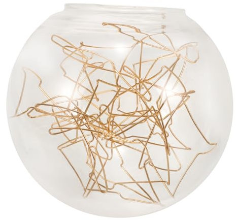 Uonlytech abat-jour globe en verre abat-jour en fil de verre lampe ronde en verre lustre verre lustre en verre lustres luminaire en verre abat-jour de remplacement grande gueule Enroulement