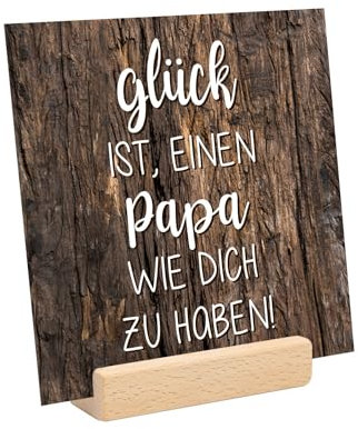younikat Vatertagsgeschenk Papa I Tafel Glück Papa wie dich zu haben I Geschenk Geburtstag Dankeschön I dv1404