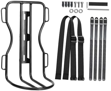 LOVIVER Porte-Bagages Avant de vélo, Porte-Bagages Avant de vélo, Cintre de Sacoche Facile à Installer, Porte-Bagages pour vélo de Montagne