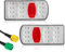SPARKMOTO 2 Pcs Feux Arriere Remorque Voiture Led 12V 24V Avec Branchement,Éclairage Remorque Led Étanche Inclus Connecteur 5 Broches Vert Jaune, Feu De Remorque à Led Submersible