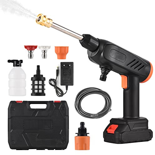 YIWEOG Aspersor Lavadora de alta presión portátil inalámbrica de 48 V, multifunción, para limpieza de automóviles, limpieza de patios, aire acondicionado, limpieza de cocinas y riego de jardines