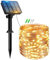 Peasur 1 Stücke Solar Lichterkette Aussen, 12M 120 LED Solarlichterkette Außen Wetterfest, 8 Modi IP65 Wasserdicht Kupferdraht Lichterkette Outdoor für Balkon Garten Party Hochzeit Deko, Warmweiß